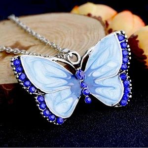 Gorgeous handmade silver butterfly necklace